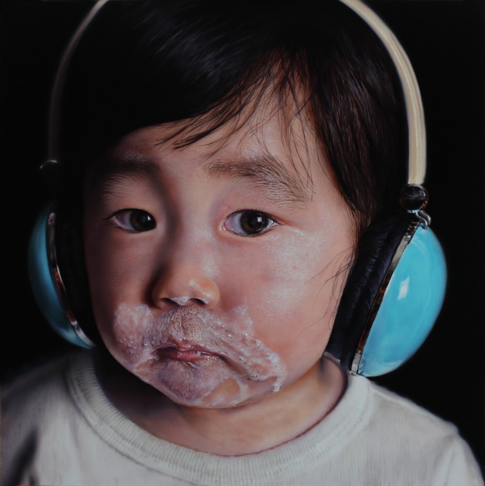  Milk mustache oil on canvas II - Kanghoon Kang